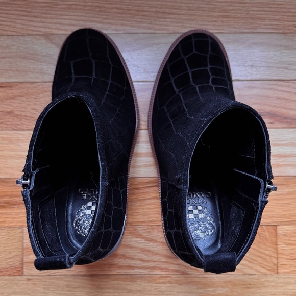 VINCE CAMUTO Black Suede Booties - Picture 3 of 6